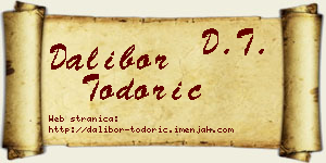 Dalibor Todorić vizit kartica